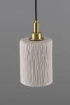 Senna raw ceramic white bathroom pendant light. Mullan. 