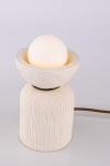 Small white textured ceramic table lamp Prali. Mullan. 