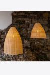 Altus large rattan bell pendant 40cm. Mullan. 