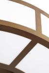 Round white ceiling light in Norman bronze metal. Mullan. 