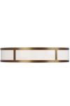 Round white ceiling light in Norman bronze metal. Mullan. 