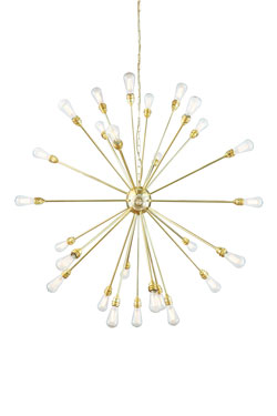 Lustre Sputnik 29 lumières doré Nagano. Mullan. 