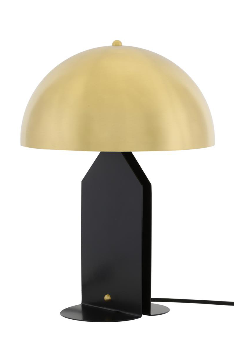 Lampe en métal doré et noir pour décoration vintage