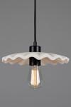 Classic suspension lamp in wavy ceramic Kapok. Mullan. 