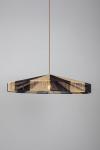 Large pendant light in natural and black raffia Syracuse. Mullan. 