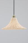 Trumpet pendant in natural rattan Savannah. Mullan. 