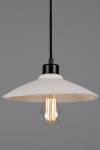 Pendant in grooved white ceramic and black metal Pyrus. Mullan. 