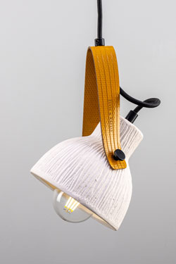 White ceramic bell pendant Pera. Mullan. 