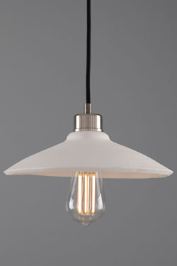 White textured ceramic dome pendant Pyrus. Mullan. 