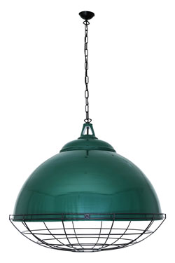 Suspension industrielle vert aqua Brussels. Mullan. 