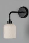 Wall lamp in textured natural ceramic Osier. Mullan. 