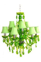 Romeo lustre 9 lumières vert. Muno. Romeo lustre 9 lumières vert. Muno.