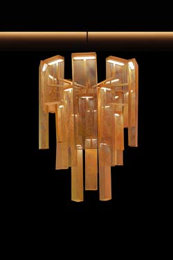 Babylon gold-plated steel mesh pendant. Myo. 