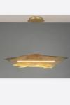 Large Aura pendant light in gold-plated steel mesh. Myo. Large Aura pendant light in gold-plated steel mesh. Myo.