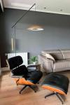 Momento large black and gold counterweight floor lamp. Myo. 