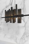 Large black Skyline Metropolis pendant light. Myo.