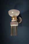 Small white and gold Art Deco wall light by Boheme. Myo. 