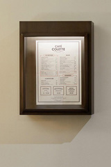Applique Porte menu pour restaurant format A4. Nautic by Tekna. Applique Porte menu pour restaurant format A4. Nautic by Tekna.