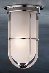 Docklight Ceiling plafonnier en bronze nickelé poli verre sablé. Nautic by Tekna. Docklight Ceiling plafonnier en bronze nickelé poli verre sablé. Nautic by Tekna.