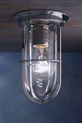 Docklight Ceiling plafonnier extérieur bronze chromé verre clair. Nautic by Tekna. 