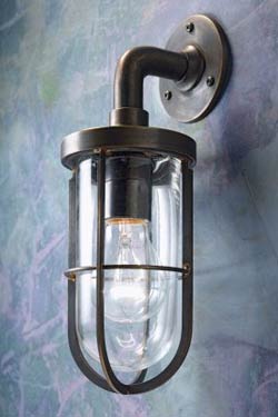 Docklight Wall applique en bronze antique verre clair. Nautic by Tekna. 