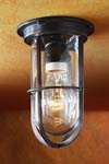 Docklight Ceiling antique bronze with clear glass. Nautic by Tekna. 