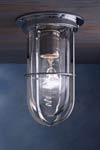 Docklight Ceiling chrome-plated bronze with clear glass. Nautic by Tekna. 