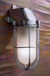 Admiral wall light in chrome-plated bronze with sand-blasted glass. Nautic by Tekna. 