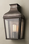 Antique Bronze Outdoor Lantern Montrose City Small Flat Glass. Nautic by Tekna. 