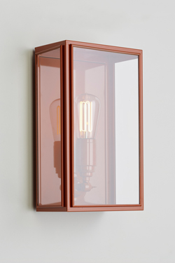 Essex orange lacquered outdoor wall lamp. Nautic by Tekna. 