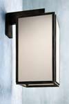 Large exterior wall light antique bronze frosted glass. Nautic by Tekna. 