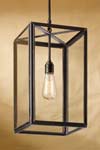 Ilford antique bronze and clear glass pendant. Nautic by Tekna. 