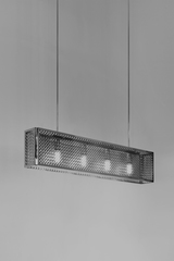 Portreath Mesh-C rectangular chrome metal pendant. Nautic by Tekna. Portreath Mesh-C rectangular chrome metal pendant. Nautic by Tekna.