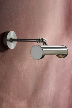 Picture Light Small matt nickel-plated bronze. Nautic by Tekna. 