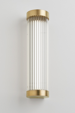 Mercer polished gold Art Deco  wall lamp. Nautic by Tekna. 