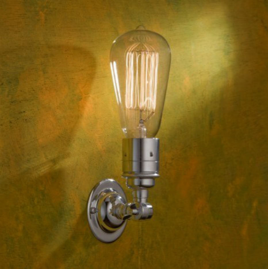 Thorne Pete chrome-plated bronze wall light. Nautic by Tekna. 