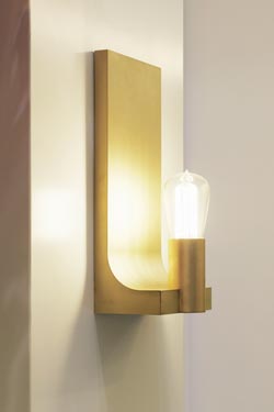 Walcott matt lacquered bronze wall lamp. Nautic by Tekna. 