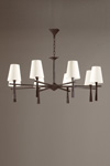 8-light chandelier clean design in solid bronze Pablo . Objet insolite. 