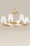 Mancha chandelier 8 lights gold. Objet insolite. 
