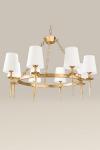 Mancha chandelier 8 lights gold. Objet insolite. 