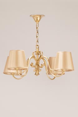 Palerme 4 lights gold Chandelier. Objet insolite. 