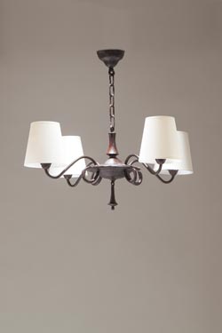 Vendome antique chandelier in black patinated bronze. Objet insolite. 