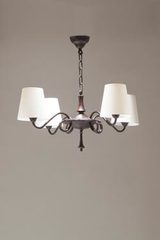 Vendome antique chandelier in black patinated bronze. Objet insolite. 