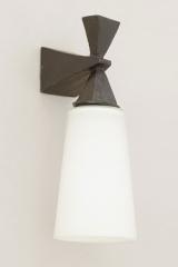 Axel small outdoor or bathroom wall lamp in black patina bronze. Objet insolite. Axel small outdoor or bathroom wall lamp in black patina bronze. Objet insolite.