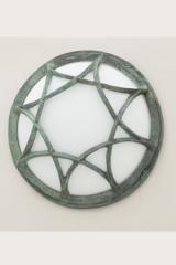 Gaia outdoor or bathroom wall lamp in verdigris bronze. Objet insolite. Gaia outdoor or bathroom wall lamp in verdigris bronze. Objet insolite.