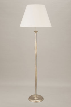 Dora classic floor lamp in nickel finish. Objet insolite. 