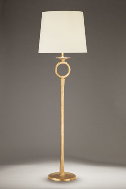 Gilded solid bronze floor lamp Diego. Objet insolite. 