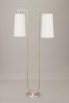 Gustave antique satin nickel floor lamp. Objet insolite. 