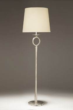 Floor lamp in nickel satin solid bronze Diego. Objet insolite. 