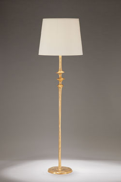 Floor lamp in solid gilt bronze Mancha. Objet insolite. 